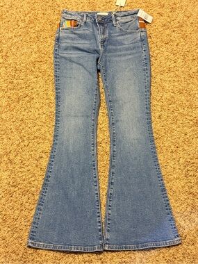 Drift wood / Blue Women's Flare Jeans - Classic High-Rise Stretch Denim